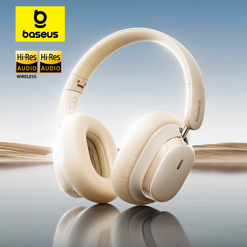אוזניות אלחוטיות Baseus Bowie H1s Bluetooth 5.4 ביטול רעש 46dB אוזניות מעל האוזן Hi-Res או