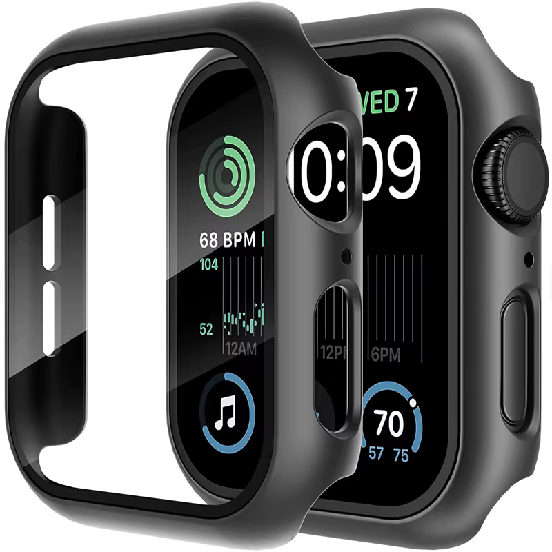 מגן זכוכית למארז Apple Watch 9 8 7 6 SE 5 אביזרי iWatch מגן מסך Apple Watch סדרה 44mm 40mm 41mm 45mm