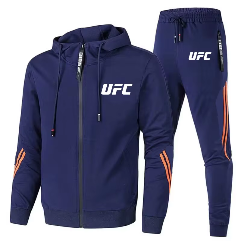 Waelshop חליפות ספורט UFC חליפת ספורט פנאי חדשה לגברים ונשים, מעיל מכנסיים מגניב, סט כובע לאופנ