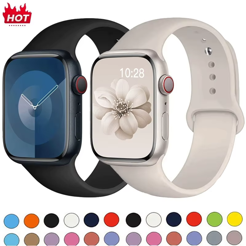 Waelshop תכשיטים ושעונים רצועת סיליקון עבור רצועת Apple Watch 46mm 44mm 45mm 40mm 41mm 42-38mm 49mm צמיד ספורט iwatch סדר