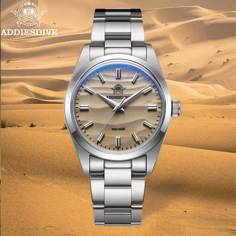 Waelshop תכשיטים ושעונים Adesdive מכירה חמה ad2030 קוורץ שעון פשוט 10bar פלדה צלילה שעון מראה סיר כיסוי ספ